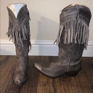 Tony Lama Taupe Tucson Leather Boot
